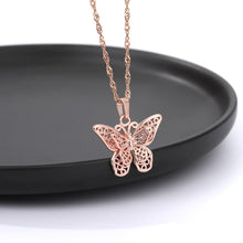 Load image into Gallery viewer, Butterfly Necklace for Women Stainless Steel Butterflies Pendant Necklace Gold Silver Color Charms Choker Boho Aesthetic Jewelry