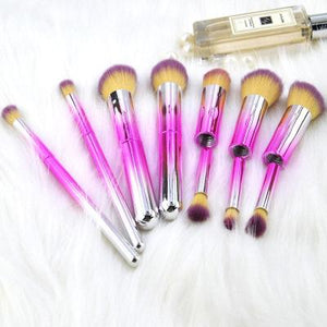 10Pcs Pro (Vegan)Makeup Kits Brushes Cosmetics Brush Tool Beauty Set Rose Red