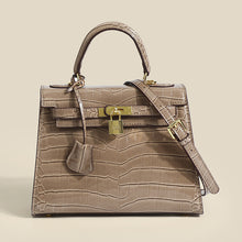 Load image into Gallery viewer, Traci K Collection Crocodile Pattern Kelly Bag European and American retro handbag stone pattern women's bag