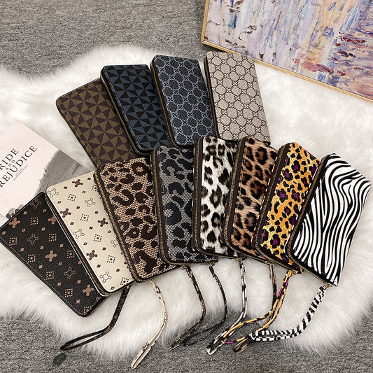 New fashion trend all-match high-end European and American long pattern wallet simple large-capacity ladies wallet