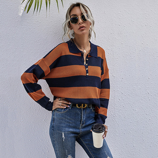 Leisure Round Neck Long Sleeve Pullover Shirt
