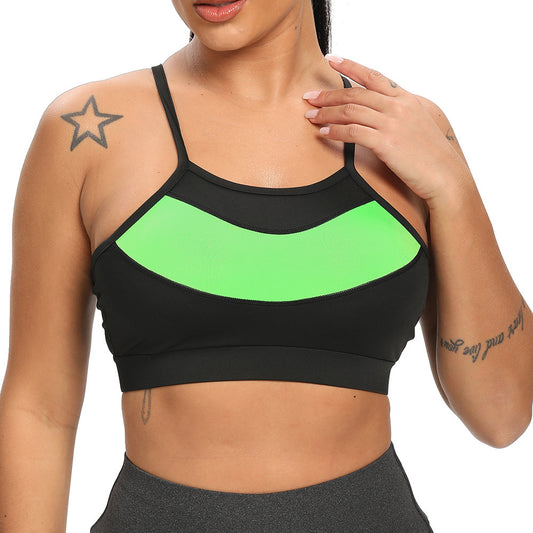 Splicing contrast color sports Yoga Pants slim fit breathable Yoga Pants Set
