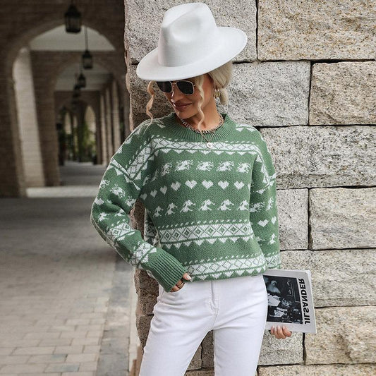 #Christmas# Long Sleeved Pullover Sweater