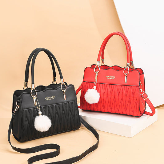 ladies large capacity shoulder bag middle-aged Messenger lubricant handbags supply wholesale