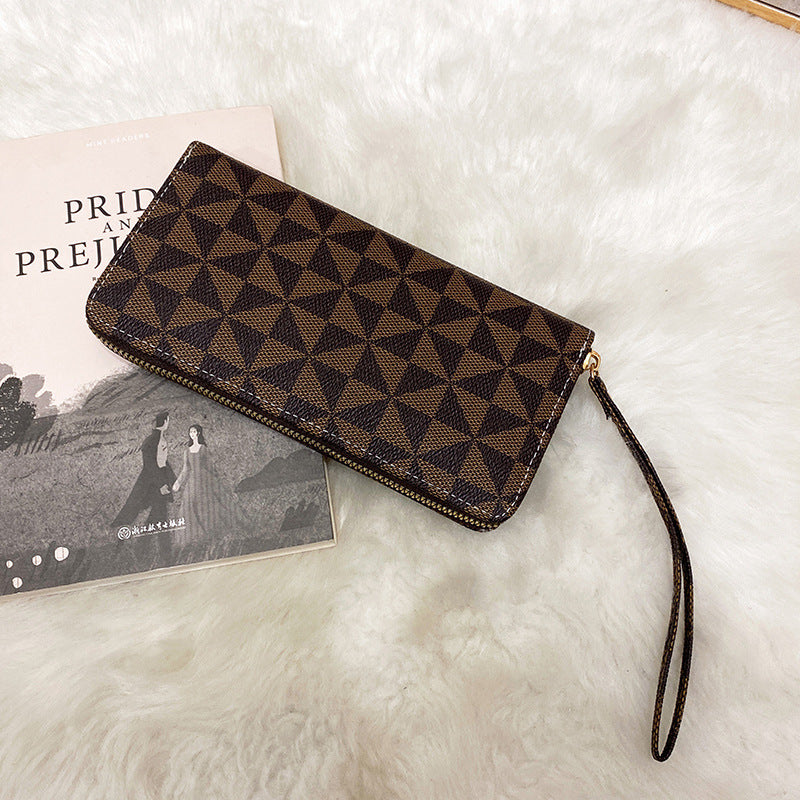 New fashion trend all-match high-end European and American long pattern wallet simple large-capacity ladies wallet