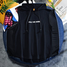 Load image into Gallery viewer, Hood vest men and women basketball tide cards summer print fitness trend sleeveless T-shirt with hooded hawthorn