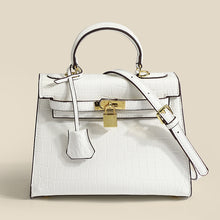 Load image into Gallery viewer, Traci K Collection Crocodile Pattern Kelly Bag European and American retro handbag stone pattern women's bag