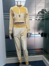 Load image into Gallery viewer, Lady Velvet zipper tracksuit 2piece set