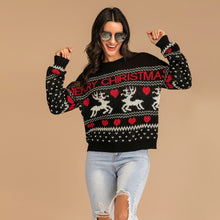 Load image into Gallery viewer, #Christmas# Leisure Round Neck Long Sleeve Pullover Sweater
