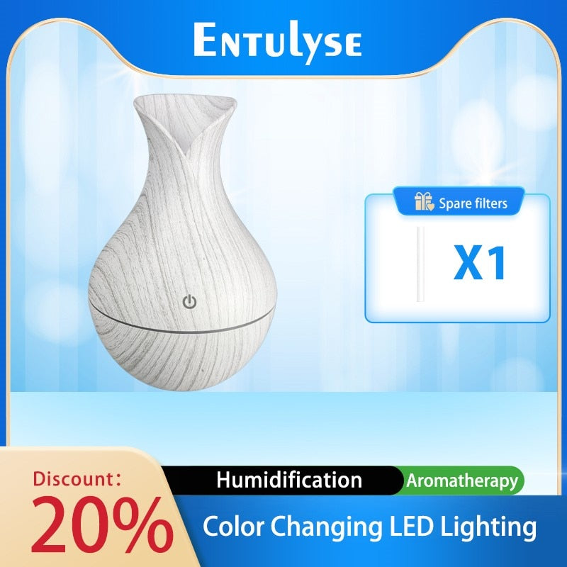 Portable Ultrasonic Air Humidifier Aromatherapy Diffuser Essential Oil Mini Car Home Mist Maker Defusers USB Humificador LED