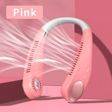 Load image into Gallery viewer, New Portable Hanging Neck Fan Bladeless Fan 3 Speed Adjustable Wearable Neckband Mute Fans USB Rechargeable Neck-mounted Cooler