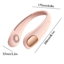 Load image into Gallery viewer, New Portable Hanging Neck Fan Bladeless Fan 3 Speed Adjustable Wearable Neckband Mute Fans USB Rechargeable Neck-mounted Cooler