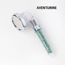 Load image into Gallery viewer, Natural Crystal Seven Chakra Gravels Shower Head Amethyst Gemstone Water Saving Negative Lon Filter Bathroom Appliances