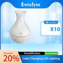 Load image into Gallery viewer, Portable Ultrasonic Air Humidifier Aromatherapy Diffuser Essential Oil Mini Car Home Mist Maker Defusers USB Humificador LED