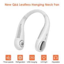 Load image into Gallery viewer, New Portable Hanging Neck Fan Bladeless Fan 3 Speed Adjustable Wearable Neckband Mute Fans USB Rechargeable Neck-mounted Cooler