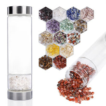 Load image into Gallery viewer, šTraci K Beauty Gem Water Bottle- Spiritual Healing Water Bottle Crystal Quartz Energy Stone Gravel Spa Health Sport Healing Cup Portable Large Capacity Drink