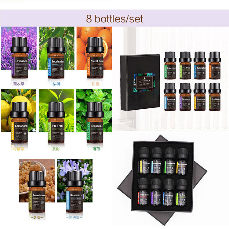 20pcs Essential Oil Kits for Diffuser Pure Natural Plant Extract Frankincense Vanilla Lemon Mint Jasmine Tea Tree Oil