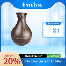 Load image into Gallery viewer, Portable Ultrasonic Air Humidifier Aromatherapy Diffuser Essential Oil Mini Car Home Mist Maker Defusers USB Humificador LED