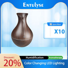 Load image into Gallery viewer, Portable Ultrasonic Air Humidifier Aromatherapy Diffuser Essential Oil Mini Car Home Mist Maker Defusers USB Humificador LED