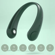 Load image into Gallery viewer, New Portable Hanging Neck Fan Bladeless Fan 3 Speed Adjustable Wearable Neckband Mute Fans USB Rechargeable Neck-mounted Cooler