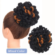 Load image into Gallery viewer, Synthetic Hair Bun Afro Chignon Drawstring Ponytail Clip In Pony Tail Black Puff Curly Women Hair Extension Hairpieces