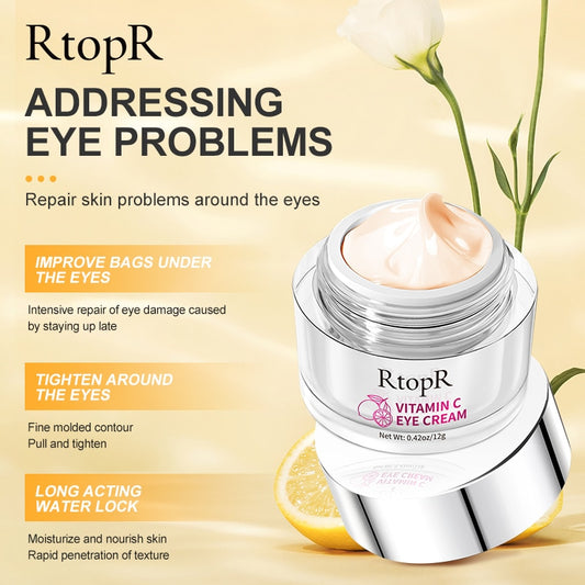 RtopR by Traci K Beauty VITAMIN C Eye Cream Moisturizing Improve The Dark Circles and Dark SpotsWhitening Active Ingredients Skin Shiny Dry Ice Beauty Health