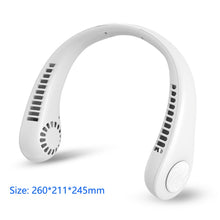 Load image into Gallery viewer, New Portable Hanging Neck Fan Bladeless Fan 3 Speed Adjustable Wearable Neckband Mute Fans USB Rechargeable Neck-mounted Cooler