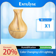 Load image into Gallery viewer, Portable Ultrasonic Air Humidifier Aromatherapy Diffuser Essential Oil Mini Car Home Mist Maker Defusers USB Humificador LED