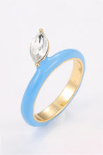 Load image into Gallery viewer, 18K Gold Plated Glass Stone Ring