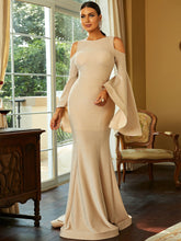 Load image into Gallery viewer, Glitter Cold-Shoulder Open Back Dress