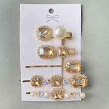 Load image into Gallery viewer, 5 PCS/Set Geometric Pearl Hair Clips
