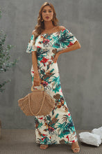 Load image into Gallery viewer, Floral Layered Off-Shoulder Maxi Dress