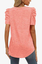 Load image into Gallery viewer, V-Neck Puff Sleeve Tee