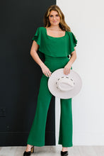 Load image into Gallery viewer, Greenhouse Goddess Ruffled Jumpsuit