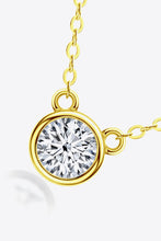 Load image into Gallery viewer, 925 Sterling Silver 1 Carat Moissanite Round Pendant Necklace