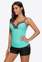 Load image into Gallery viewer, Contrast Sweetheart Neck Swim Cami