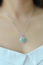Load image into Gallery viewer, 10 Carat Moissanite Pendant Platinum-Plated Necklace