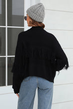 Load image into Gallery viewer, Fringe Trim Open Front Cardigan