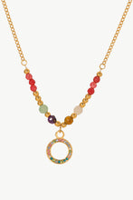 Load image into Gallery viewer, 18K Gold-Plated Hoop Pendant Necklace