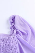 Load image into Gallery viewer, Smocked Puff Sleeve Square Neck Top