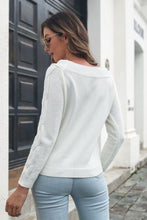 Load image into Gallery viewer, Cable-Knit Long Sleeve Sweater