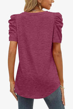 Load image into Gallery viewer, V-Neck Puff Sleeve Tee