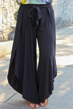 Load image into Gallery viewer, Plus Size Tie Front Wide Leg Pants