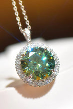 Load image into Gallery viewer, 10 Carat Moissanite Pendant Platinum-Plated Necklace