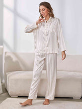 Load image into Gallery viewer, Button-Up Shirt and Pants Pajama Set
