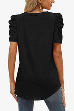 Load image into Gallery viewer, V-Neck Puff Sleeve Tee