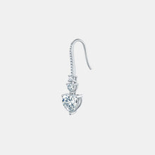 Load image into Gallery viewer, 5.44 Carat 925 Sterling Silver Moissanite Heart Drop Earrings