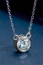 Load image into Gallery viewer, 925 Sterling Silver 1 Carat Moissanite Round Pendant Necklace