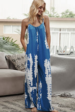 Load image into Gallery viewer, Tie-Dye Spaghetti Strap Jumpsuit with Pockets