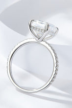 Load image into Gallery viewer, Emerald Cut 4 Carat Moissanite Side Stone Ring